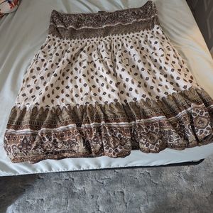 Dots strapless dress